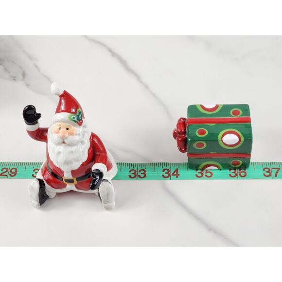 Fitz & Floyd Salt & Pepper Shakers 3 1/2" Ceramic 2007 Holiday Home New w/ Box - Picture 14 of 15